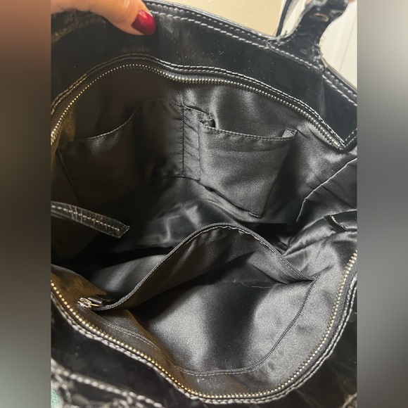 Coach Black Patent Leather Tote bag #F15245 - Picture 4 of 6